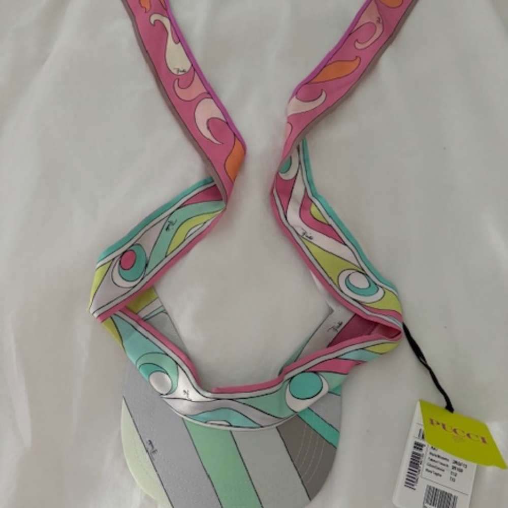 Brand New with tags: PUCCI Printed silk-twill visor - Picture 5 of 5